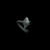 Vintage vintage silver manta ray ring