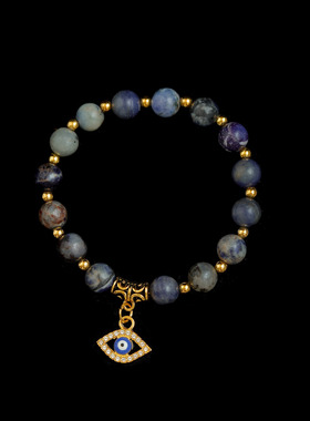 Vintage古着天然石眼睛手链