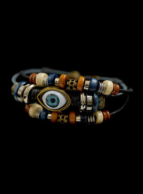 Vintage古着Devils eyelid leather 复古眼睛手链