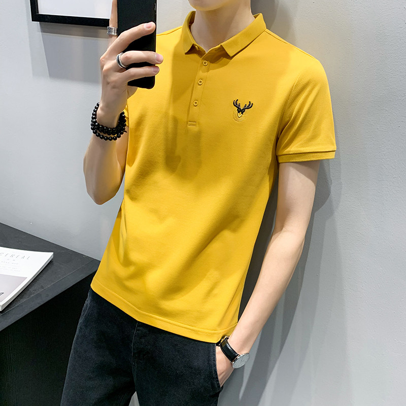 2020夏季新款男韩版修身潮流polo衫 构格Polo衫