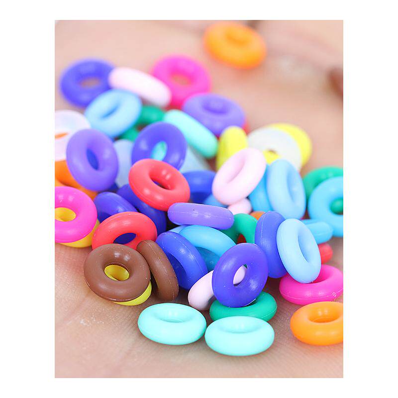 DIY手绳防滑圈周生黄金转运珠定位隔片钢丝绳弹性硅胶橡皮圈垫片 - 图3