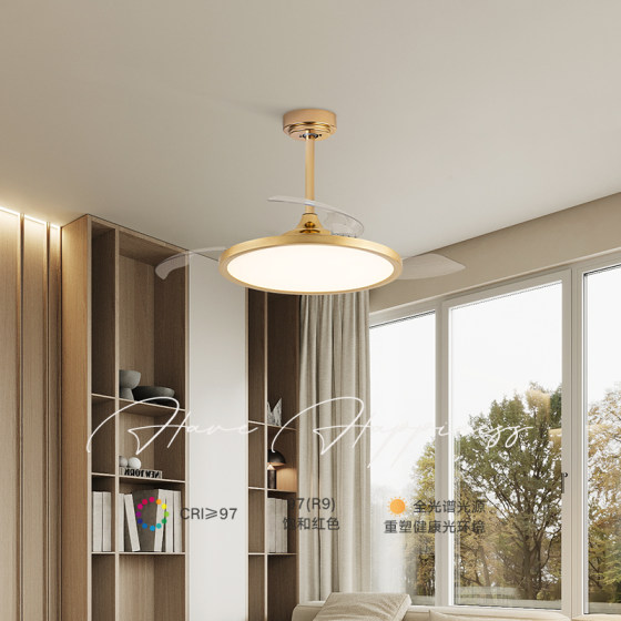 Suoyan simple ceiling fan lamp restaurant bedroom silent eye protection