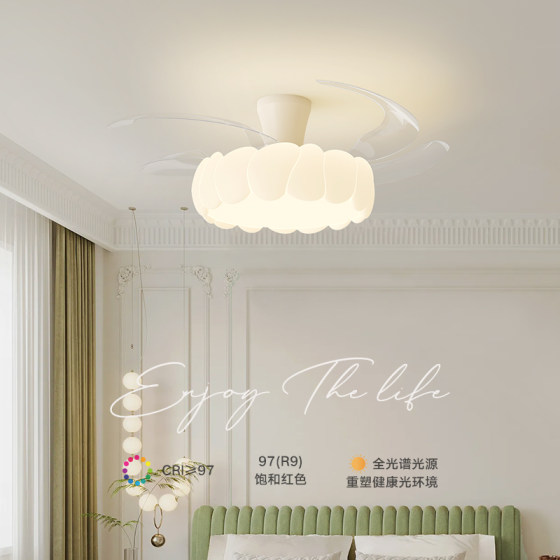 Suoyan Cream Style Bedroom Fan Light Eye Protection