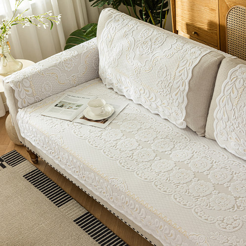 沙发垫四季通用2025新款沙发靠背盖巾沙发盖布扶手巾背靠巾蕾丝 - 图2
