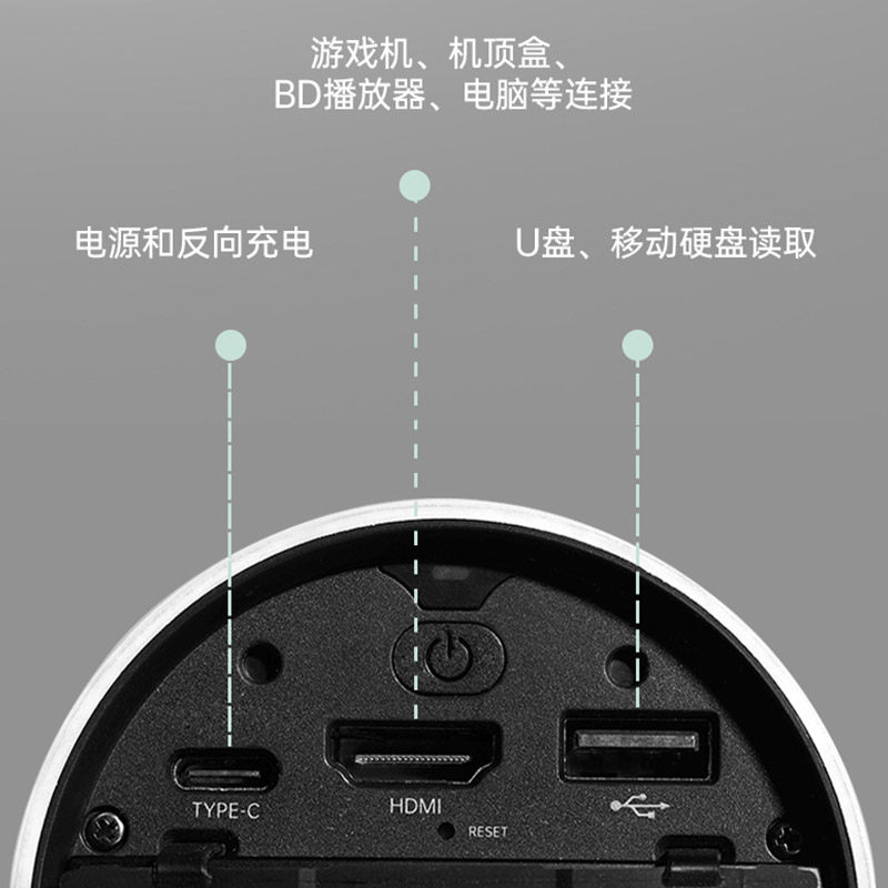 坚果p2投影仪家用投墙小型便携高清 逐电数码投影机