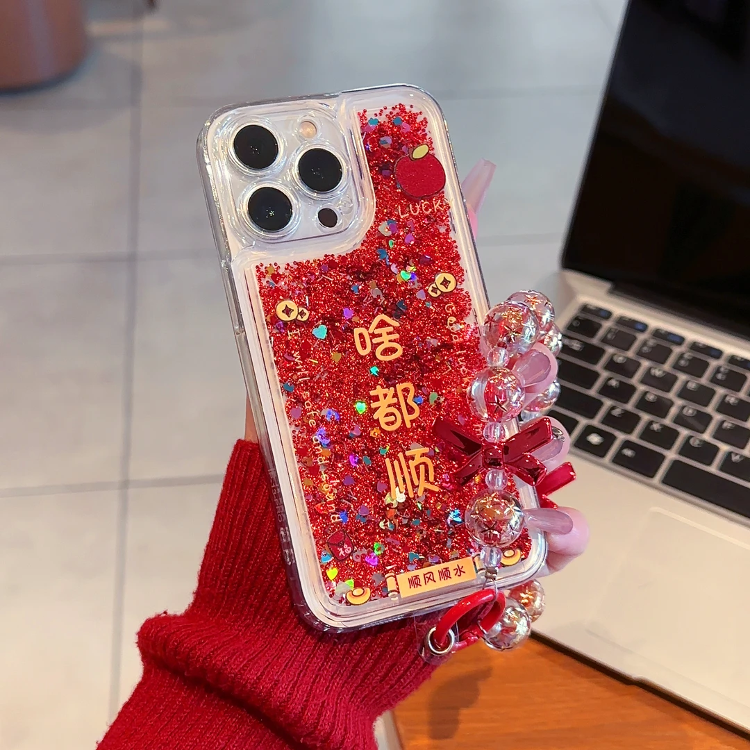 啥都顺流沙壳适用苹果16手机壳iphone15/14Pro新款12/11promax华为mate70pro荣耀300女款Reno13新年S20小米15