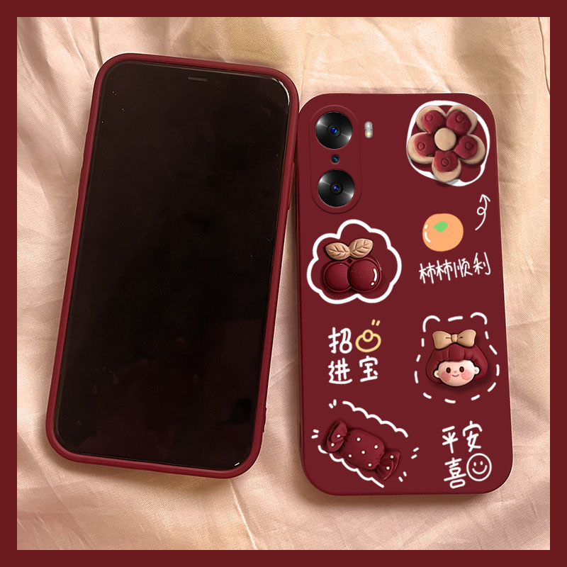 品诺美数码专营店新年酒红色华为荣耀20手机壳20s保护套honor20pro硅胶20i防摔全包荣耀v20/v10/v40轻奢版二十青春版男女新款1