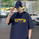 Short-sleeved T-shirt men's summer new heavyweight cotton round-neck t-shirt large size loose boys half-sleeved ins trendy top