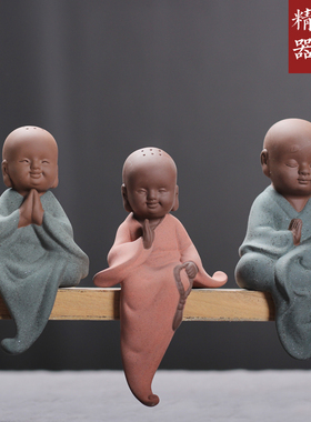 工艺紫砂植物根雕禅意风装饰摆件