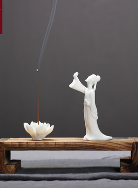 白瓷隔断玄关书桌中式风工艺品