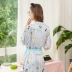 Bộ đồ ngủ Sakura nữ mùa hè băng lụa Disney phim hoạt hình kimono váy ngủ nữ gợi cảm dễ thương nhà quần áo mỏng phần - Đêm đầm