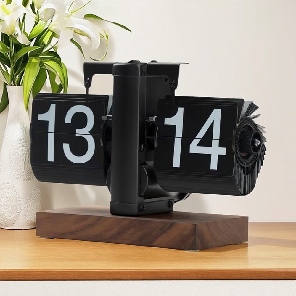 欧式自动翻页钟小天平机械钟石英钟机械座钟翻页闹钟王自如同款,淘宝优惠券,粉丝福利购,淘宝优惠卷