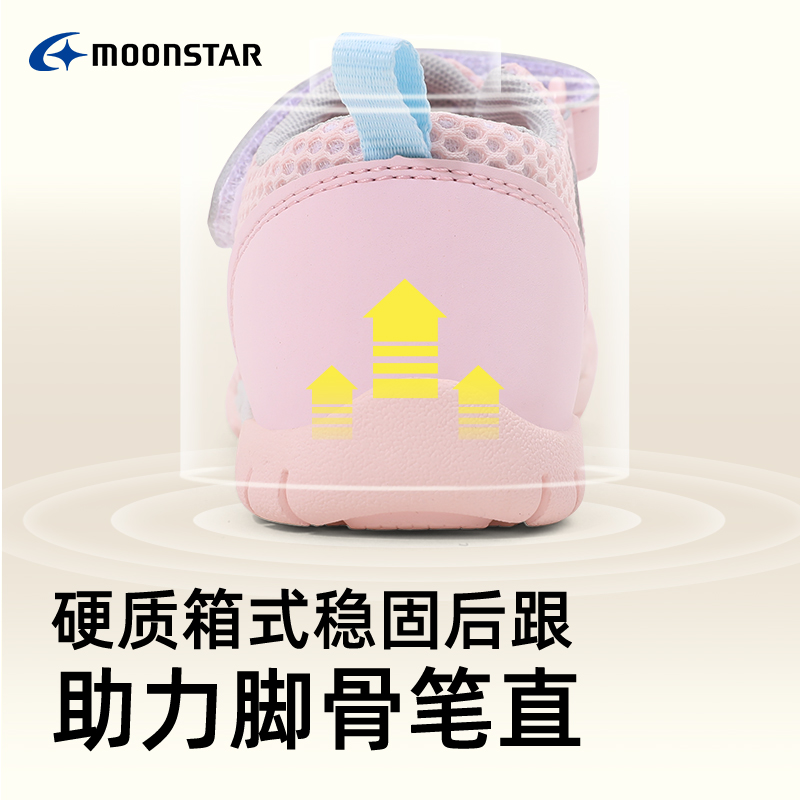 Moonstar/月星2-8岁镂空透气网眼机能鞋儿童凉鞋防踢户外运动鞋 - 图2