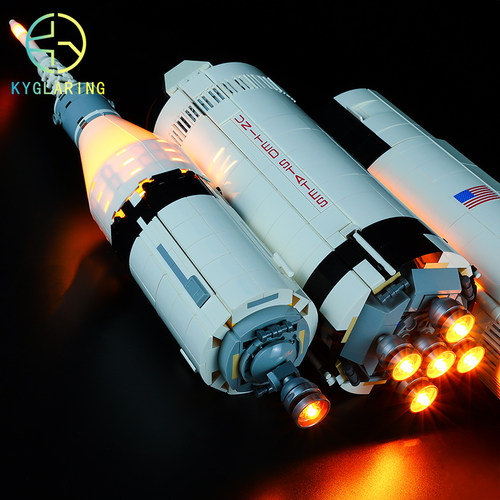 可匀适用于乐高21309创意美国宇航员阿波罗土星五号LED积木玩具灯 - 图2