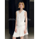 SO 26ss Spring and summer lyocell satin two-color doll collar sleeveless top satin skirt suit