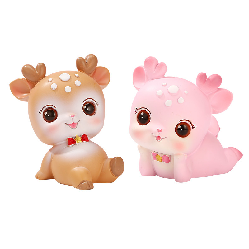 38三八妇女节礼物治愈系小鹿摆件办公桌面卡通装饰送男女朋友女生