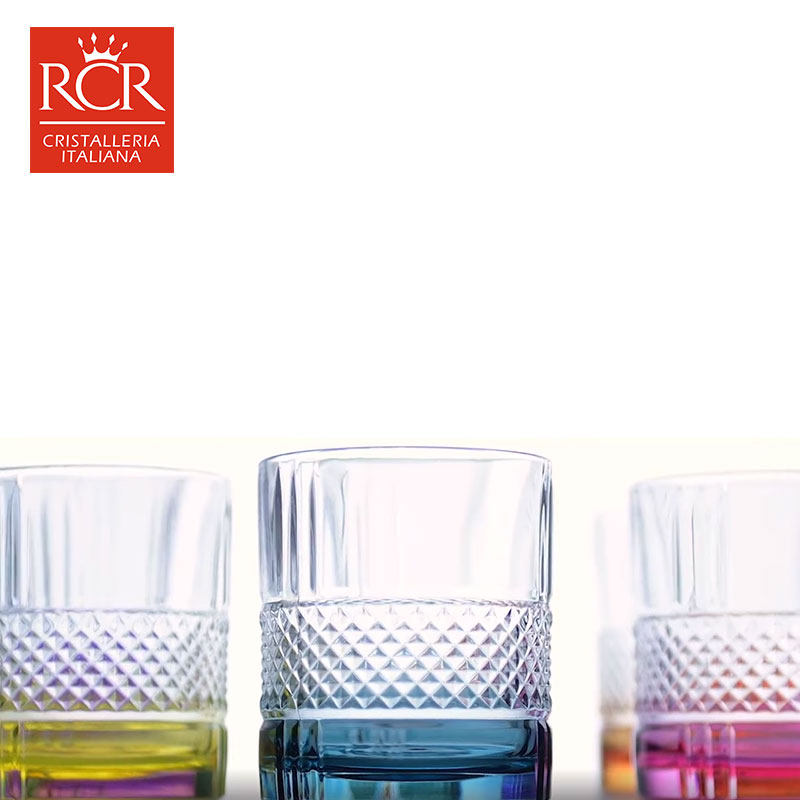 意大利RCR糖果威士忌酒杯高身水杯套装家用轻奢创意彩色雕刻杯子,淘宝优惠券,粉丝福利购,淘宝优惠卷