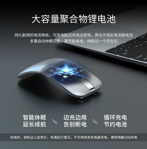 Складная ультратонкая мышка, беззвучный перезаряжаемый ноутбук с зарядкой, bluetooth