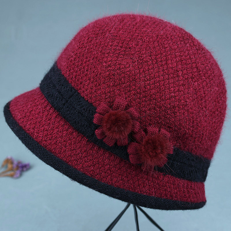 冬天妈妈帽子女加绒厚保暖帽新款毛线帽老年人奶奶老太太防寒盆帽,淘宝优惠券,粉丝福利购,淘宝优惠卷