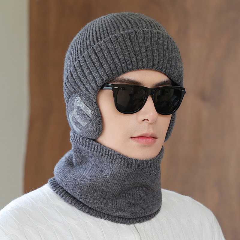 帽子男款秋冬季保暖毛线帽户外骑行护耳冷帽加绒加厚针织帽男士潮,淘宝优惠券,粉丝福利购,淘宝优惠卷