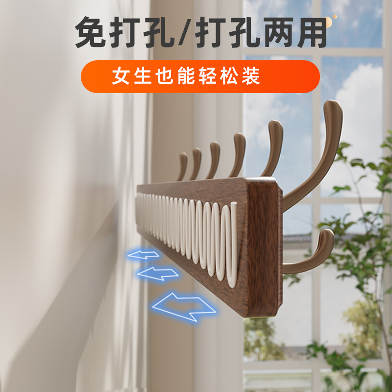门后挂钩挂衣架免打孔强力承重置物架墙上壁挂进门玄关入户门收纳