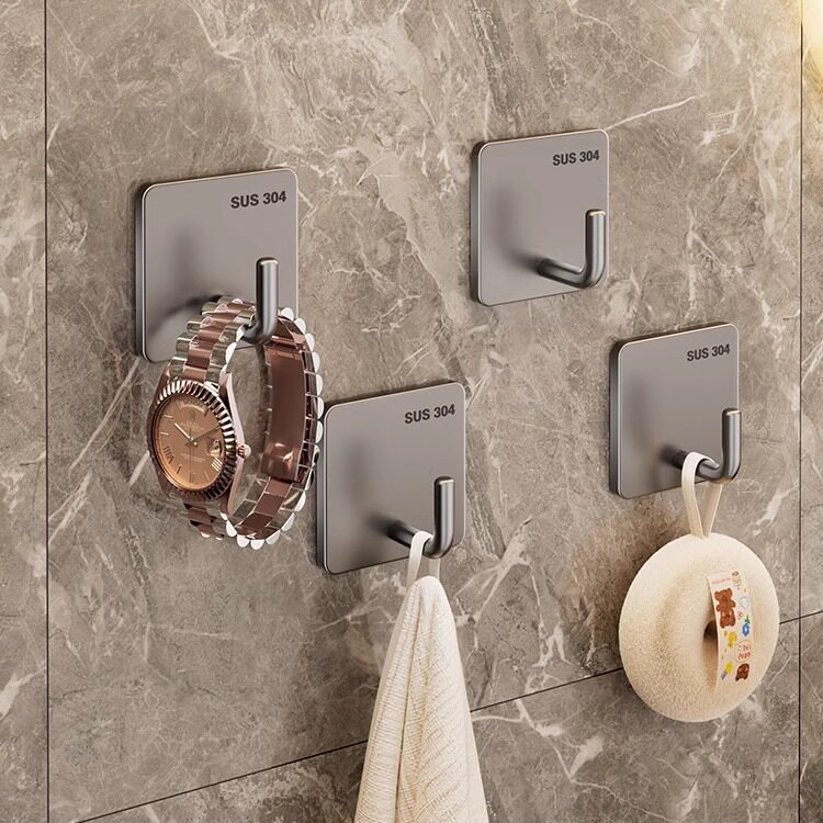 不锈钢挂钩免打孔强力粘胶承重厨房壁挂收纳浴室卫生间挂衣钩粘钩,淘宝优惠券,粉丝福利购,淘宝优惠卷