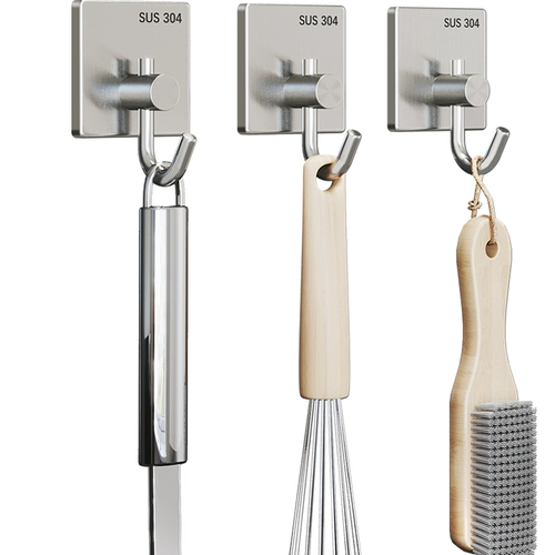 Крюки из нержавеющей стали с сильной вискозой без удара в кухонную стену, крючки для ванной комнаты и крючки для одежды