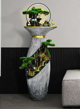 西韵雾语流水摆件客厅装饰