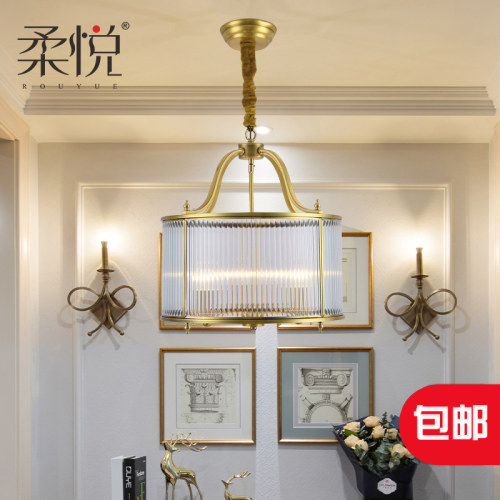柔悦灯饰全铜欧式轻奢吊灯餐厅简约现代过道灯卧室入户走廊阳台灯 - 图3