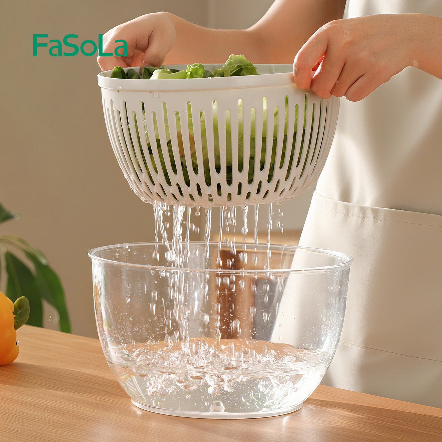 FaSoLa蔬菜脱水器手动果蔬甩干机厨房洗菜盆沥水篮水果沙拉甩水器,淘宝优惠券,粉丝福利购,淘宝优惠卷