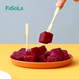 FaSoLa Одноразовая вилка для фруктов, бытовая портативная зубочистка, пищевая бамбуковая шпажка, высококачественная детская выборка фруктов