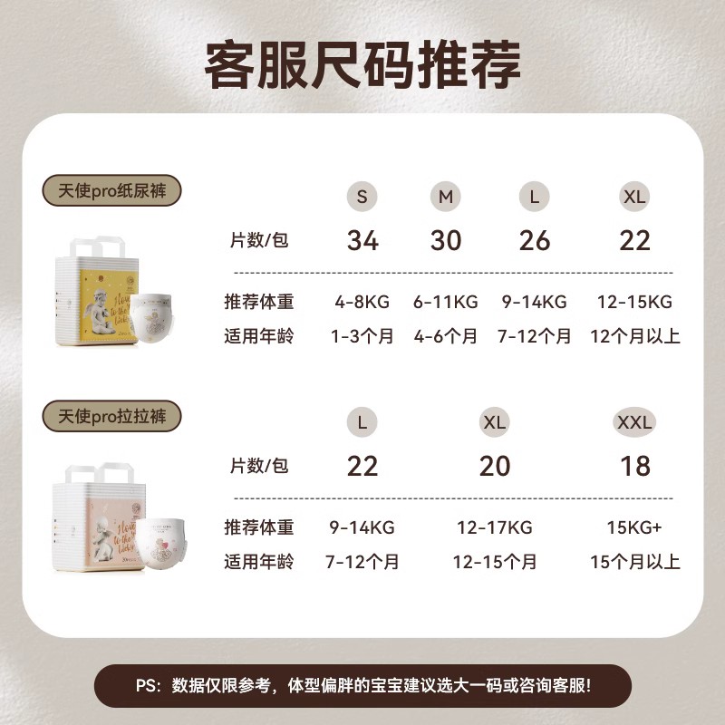 思博儿SK天使PRO新生儿纸尿裤婴儿训练裤宝宝尿不湿*2包