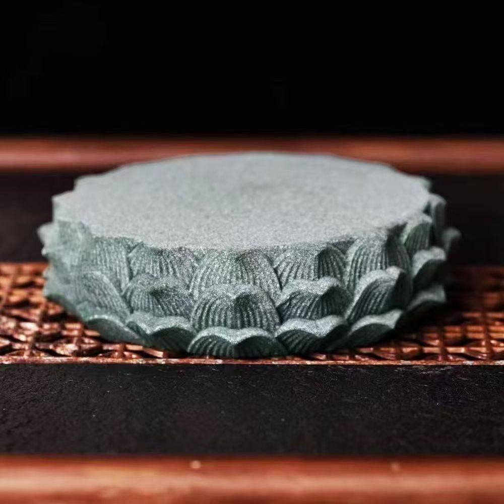 青砂石创意莲花台底座加高石头座中式盖置茶托杯垫书房镇纸桌摆件,淘宝优惠券,粉丝福利购,淘宝优惠卷
