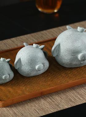 创意可爱小猪茶宠摆件