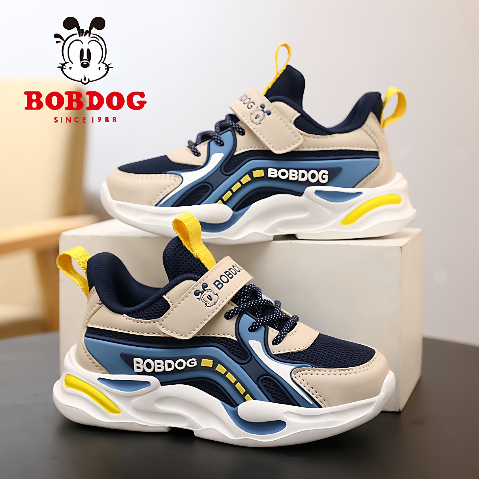 巴布豆男童运动鞋春秋2025新款网面透气儿童鞋子小孩中大童跑步鞋,淘宝优惠券,粉丝福利购,淘宝优惠卷