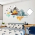 TV nền tường sticker Cá tính sáng tạo đơn giản hiện đại hình tam giác hình học phong cảnh thiên nhiên phòng khách trang trí tường - TV