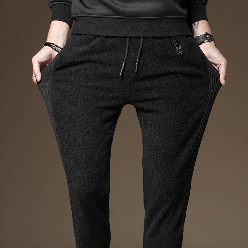 休闲男士加绒加厚束脚裤新款长裤子 梵亨休闲裤