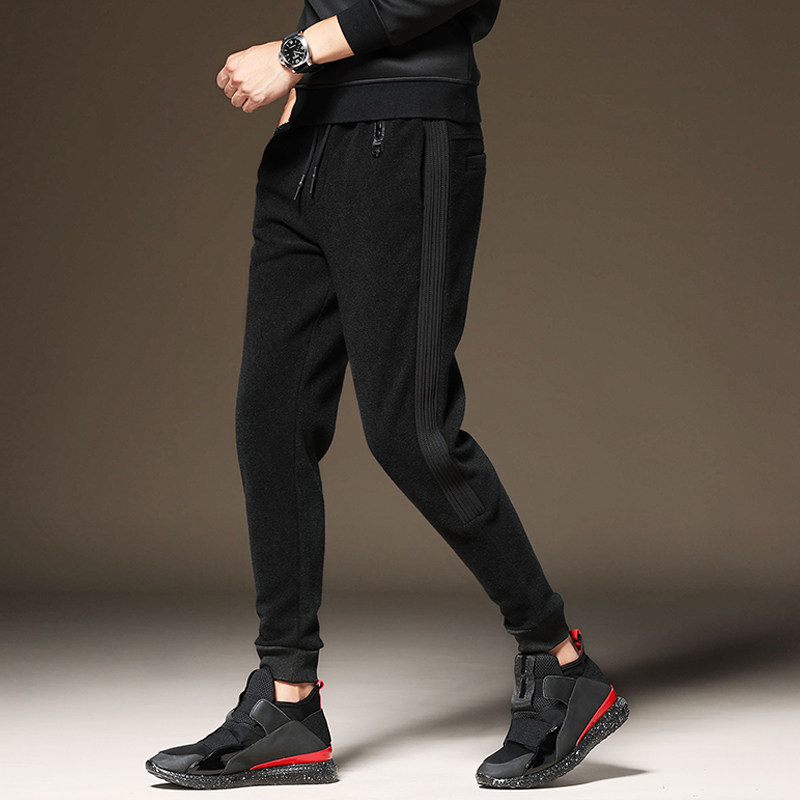 休闲男士加绒加厚束脚裤新款长裤子 梵亨休闲裤