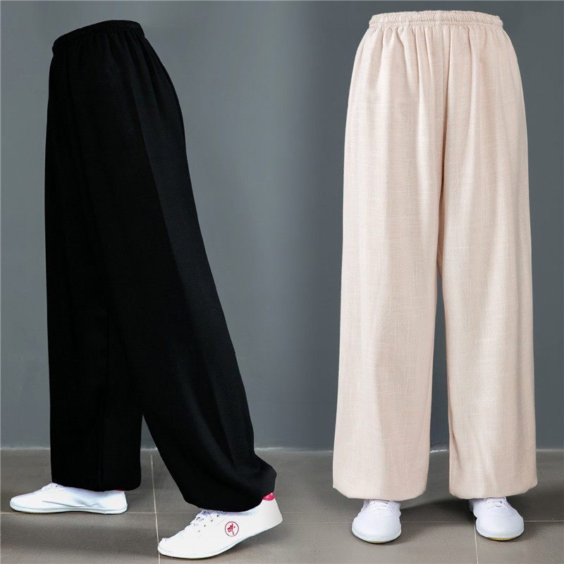 棉麻太极裤男太极服女春夏季太极拳服装晨练裤练功裤武术裤灯笼裤,淘宝优惠券,粉丝福利购,淘宝优惠卷