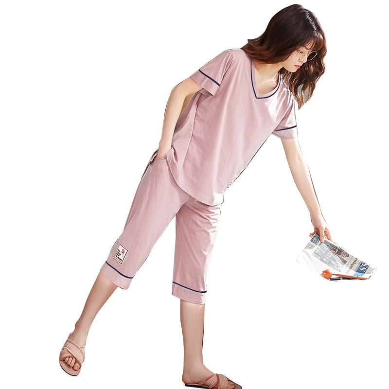 2022年新款夏季纯棉短袖妈妈睡衣 佐菲睡衣/家居服套装