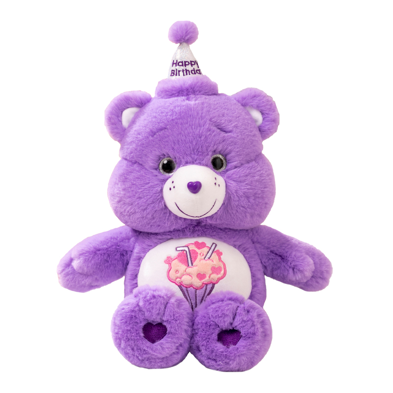 正版carebears爱心小熊公仔彩虹生日小熊玩偶毛绒玩具娃娃抱枕女-图0