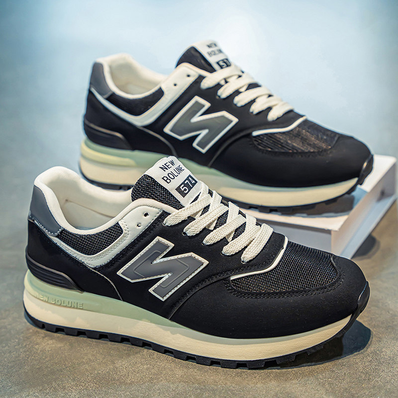 574旗舰店官方正品男鞋冬季加绒棉鞋阿甘鞋休闲运动鞋跑步老爹鞋