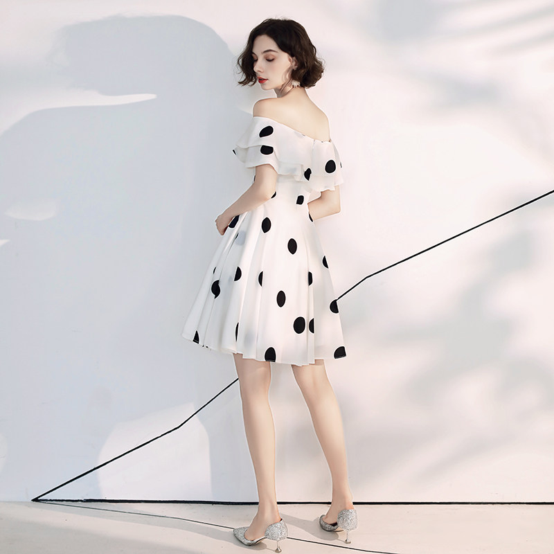 法式宴会晚礼服女新款波点连衣裙 菲格菲依礼服/晚装