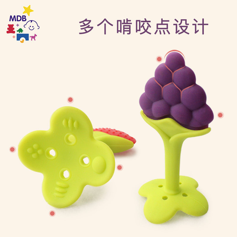 宝宝咬咬玩具乐硅胶磨牙棒个防牙胶 贝比母婴牙胶