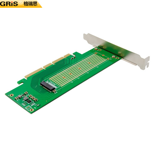 GRIS PCI-E X16转NVME M.2固态硬盘盒SSD电脑插槽高速传输带芯片扩展RAID软阵列卡NGFF台式机服务器X8转接卡 - 图3