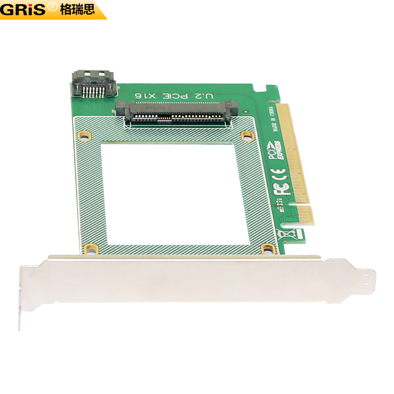 GRIS SSD固态硬盘U.2 SFF-8639 PCI-E3.0 X16 NVME连线SAS转接卡 - 图1