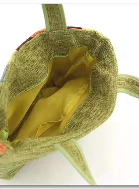 朝鲜族刺绣手拎包送长辈礼品韩式棉麻面料刺绣花