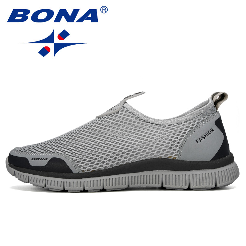 BONA网面鞋夏季透气运动鞋舒适休闲旅游鞋男百搭新款户外大码男鞋