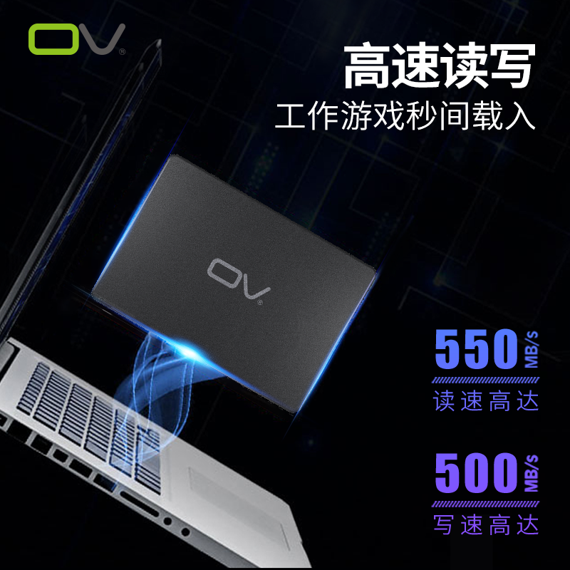 ov SSD固态硬盘256G/512G/1TB笔记本台式机SATA接口2.5寸 - 图0