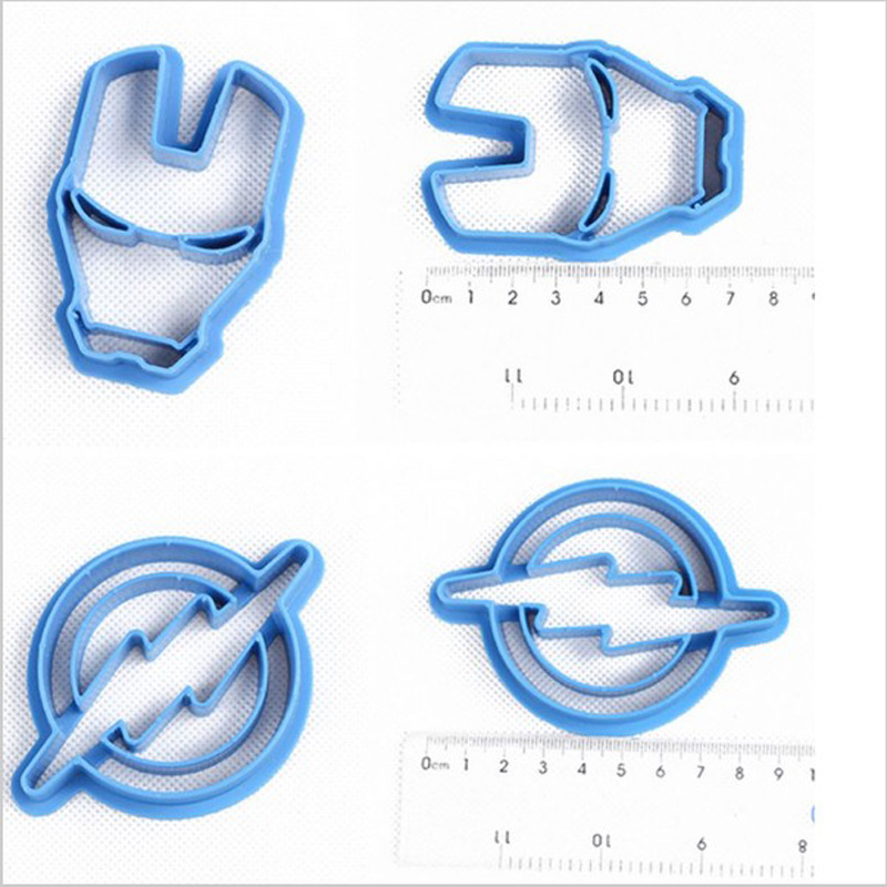 复仇者联盟饼干翻糖模具雷神闪电侠钢铁侠蝙蝠侠印章超人塑料切模-图3